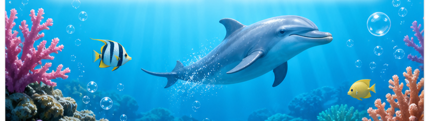 Dolphin swimming underwater